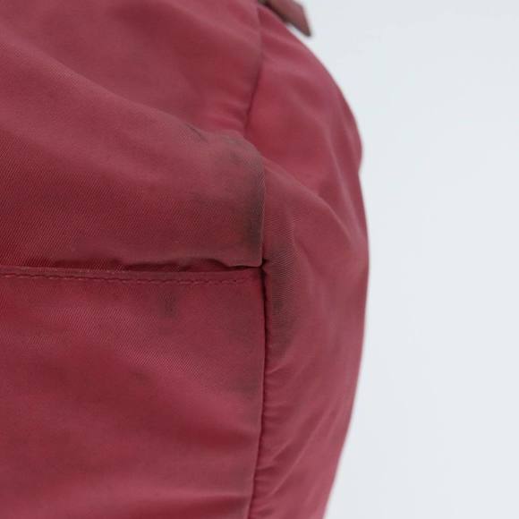 PRADA Boston Bag Nylon Pink Silver Auth 96025 - Picture 9 of 16